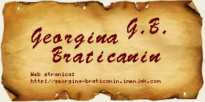 Georgina Bratičanin vizit kartica